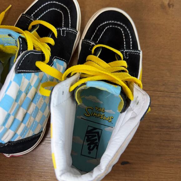 Vans x The Simpsons Sk8-Hi Men’s 4.5 / Women’s 6 Black Yellow Sneakers - Picture 10 of 11